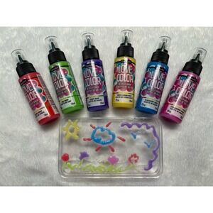 DecoArt Love Color 3D Jelly Drops Paint Set – 6 Pack – Dimensional Craft Paint